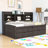 Binnings Twin Size Wood Platform Bed with Shelves and Twin Size Trundle-177424691