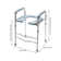 Commode réglable surélevée