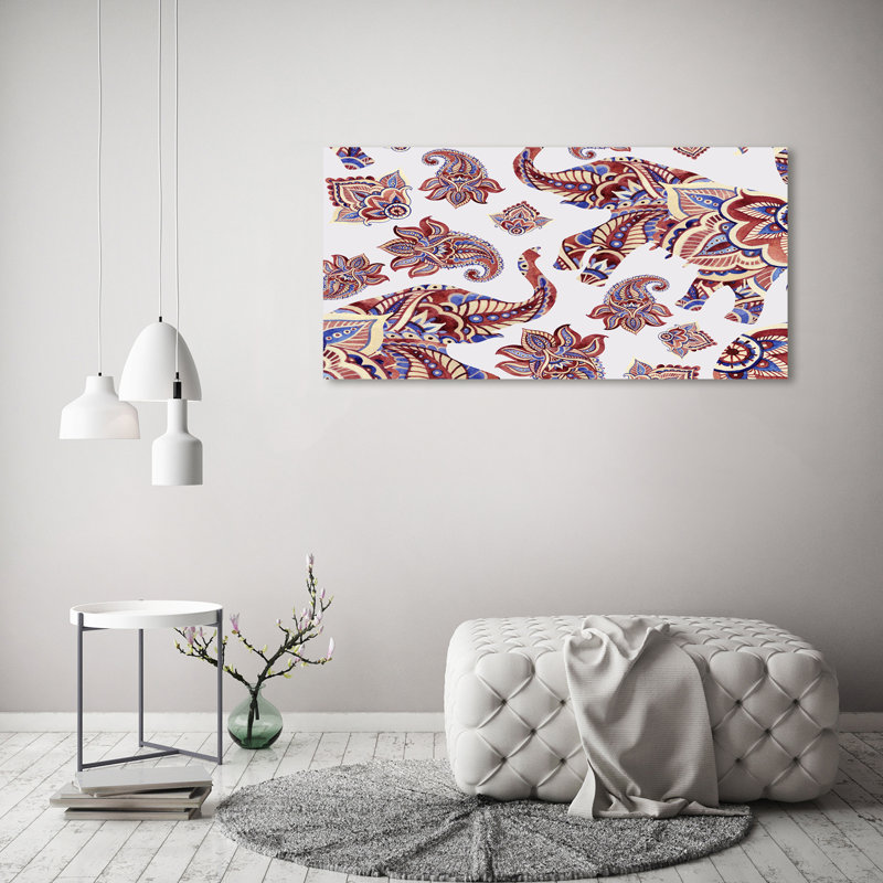 Elephants Ornaments - Wrapped Canvas Print
