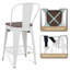 Chaise de salle à manger en métal avec tabourets empilables Johntell-683726928-683727023