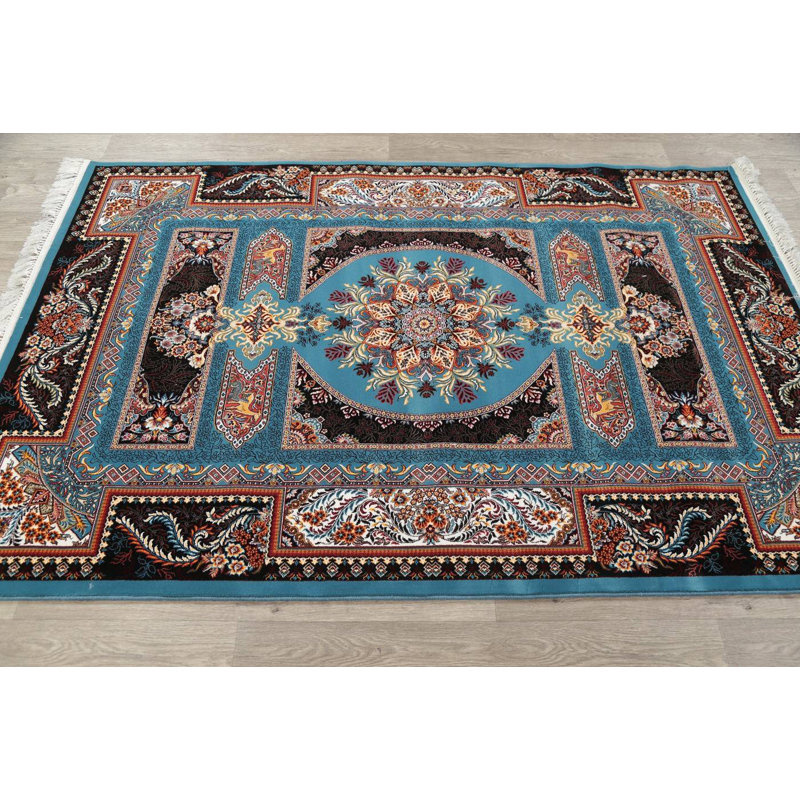 Tapis bleu/rouge/noir hereke Borkowski