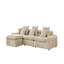 Canapé modulaire moelleux en laine d'agneau de 129,8 po, canapé d'angle surdimensionné en forme de L surdimensionné, grand canapé moelleux et moelleux avec coussins décoratifs pour le salon-133264975-133264978-133264984