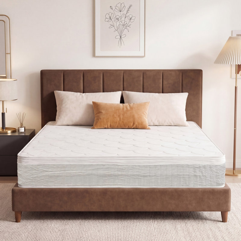 Medium Firm Mattress 12 Inch- Hybrid Mattresses In A Box With Individual Pocket Spring For Motion-Isolation & Pain, Queen