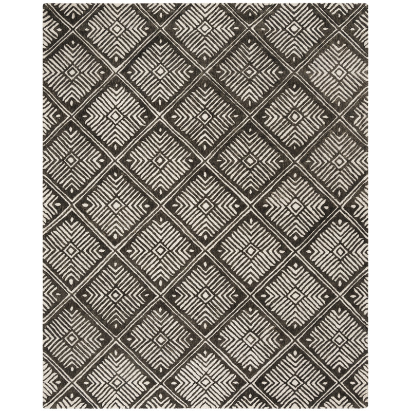 Oldroyd Hand Tufted Wool Geometric Rug, Rectangle 8' x 10'
