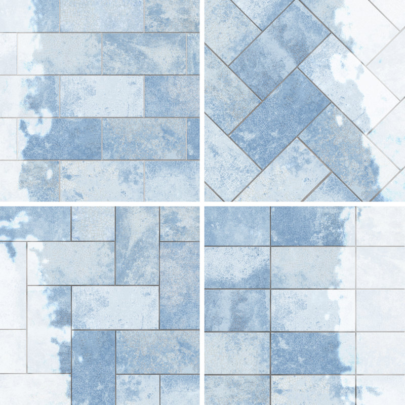 Myst 4 In. X 8 In. Ceramic Wall Tile, Light Blue
