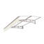 Auvent 5934W, cantonnière incluse, toit en polycarbonate, supports, auvent à auvent 5934W