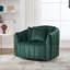 Chaise d'appoint rembourrée pivotante en forme de citrouille avec coussins-130065232
