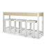 Miramar - 3-drawer Console And 3 Stools - Sand And Stark White Finish
