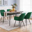 50cm H Tufted Velvet Upholstered Armchairs, Dinning chairs-1604586873