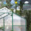 Serre en polycarbonate de 6 pi x 6 pi - Hauteur de gain résistante au vent avec structure en aluminium robuste pour toute l'année
