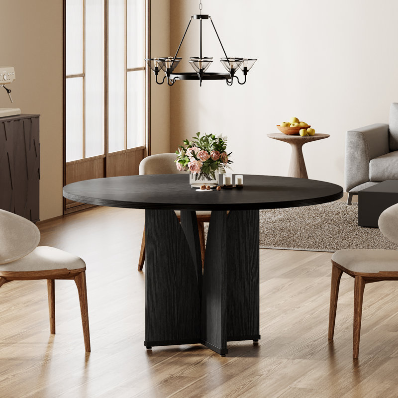 Round Dining Table, Black