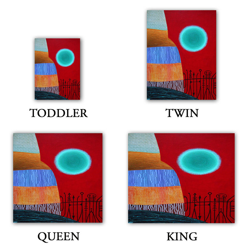 Ensemble de housse de couette en microfibre DiaNoche par Jennifer Baird - Red Sky