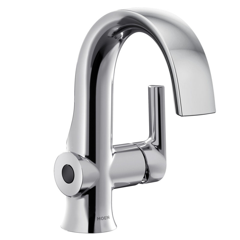 Moen Doux Motionsense Wave Touchless Single Handle Bathroom Sink Faucet with Drain Assembly, Chrome