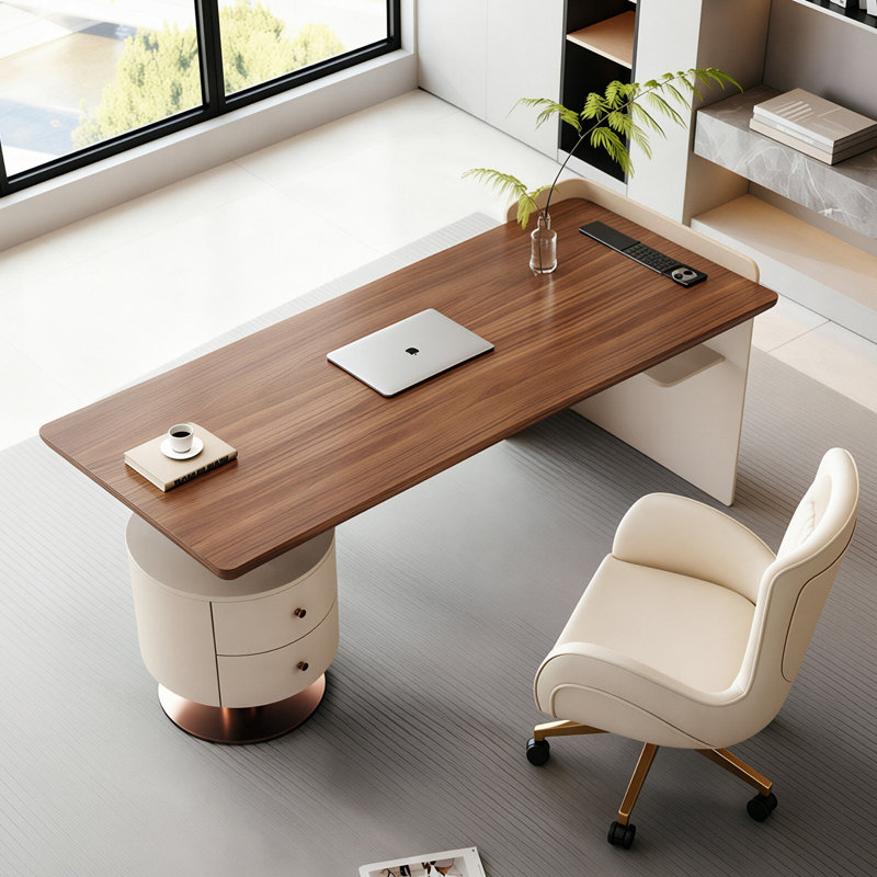 Bureau rectangulaire 78,74 "minimaliste italien, H 29,53 po x l 78,74 po x P 27,56 po