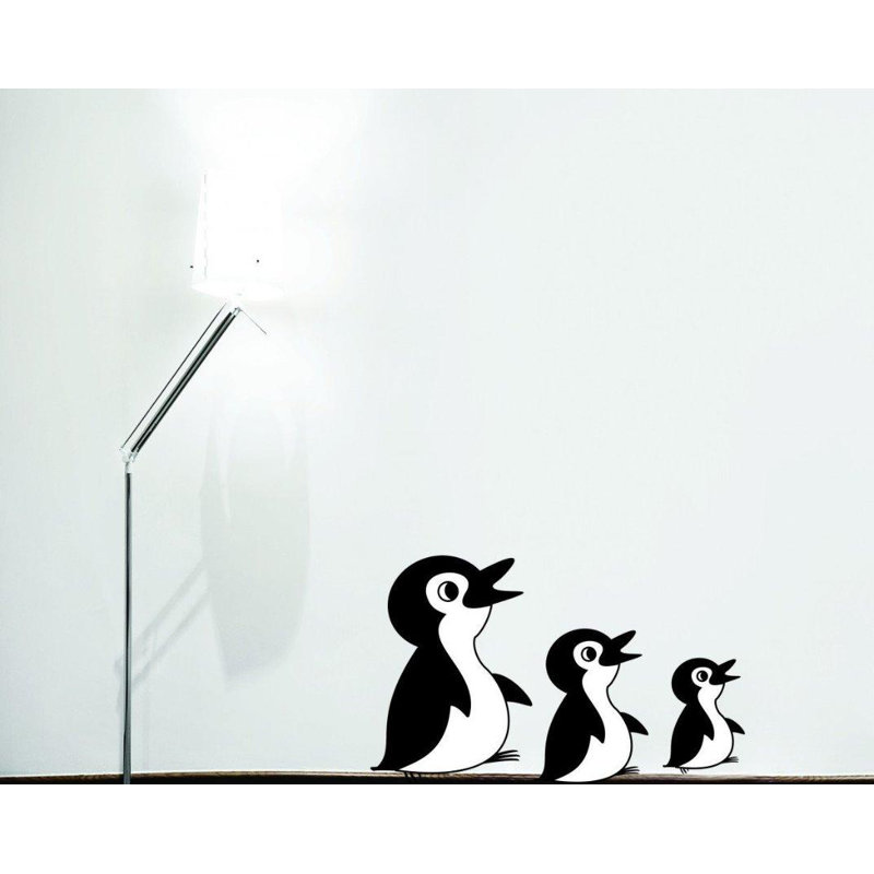 Décalcomanie murale 3 penguins