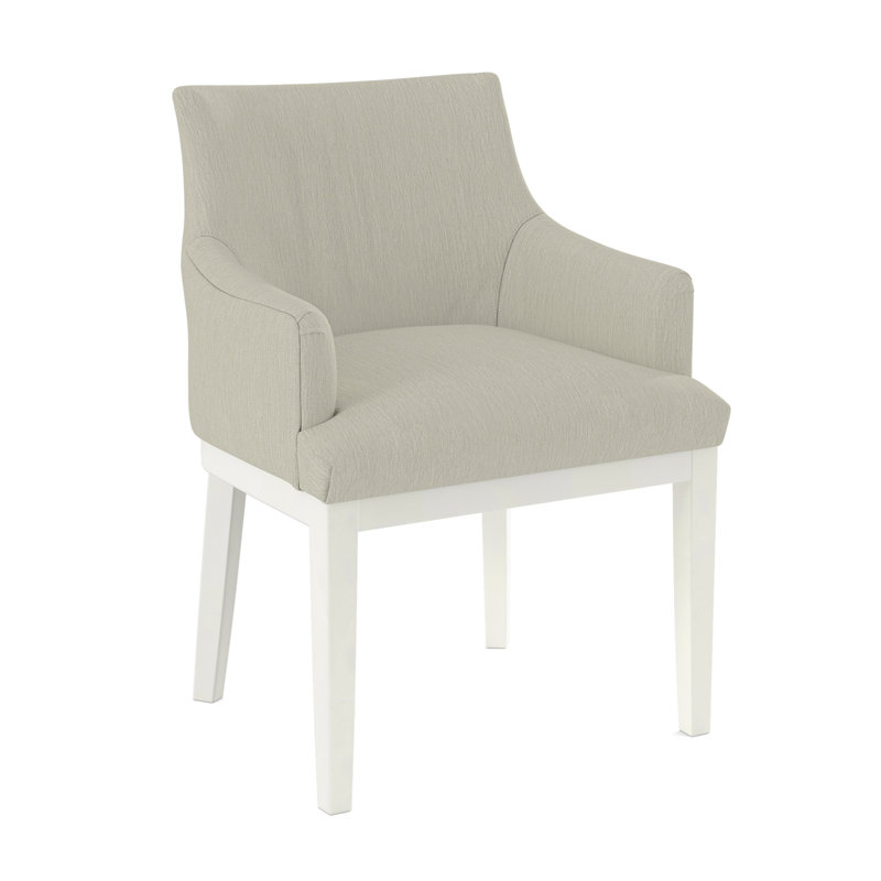 19'' H Upholstered Armchair, White, 61689-88