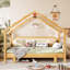 Lit simple en bois avec coussin-1766089598