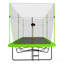 Trampoline rectangulaire 10 pi x 17 pi avec tissu vert, tubes en acier galvanisé thermolaqué noir avec système de panier de basketball