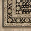 Tapis noir / beige en laine mélangée à motif floral Abena-1991419564