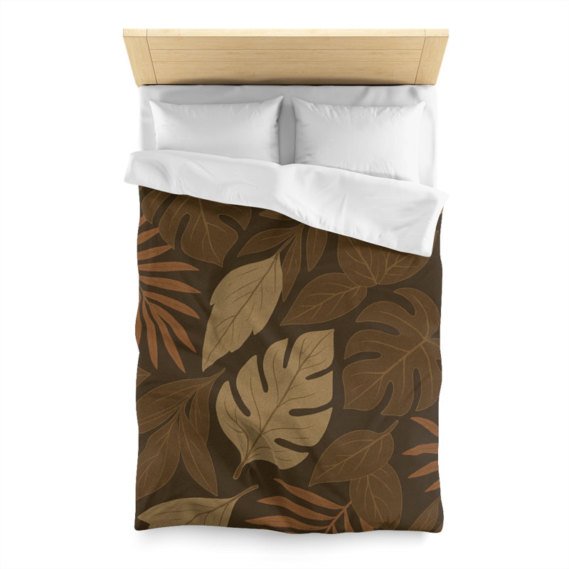 Microfiber Duvet Cover Boho Style, Design 63, Twin Duvet Cover, White