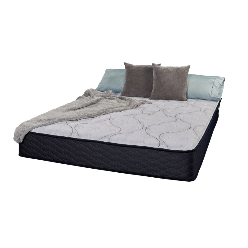 Matelas rafraîchissant avec mousse et conception centrale, 75 pouces de profondeur, 54 de largeur, 11 de hauteur, 70 livres, blanc et bleu, installation facile dans la chambre à coucher Confort, soutien merveilleux, profondeur, largeur, hauteur, compatible