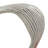 Galeri Aluminum Metal Loop Abstract Decorative Silver Sculpture with Black Base