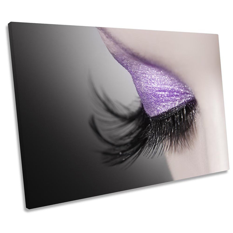 Eye Lashes Makeup Beauty - Wrapped Canvas Print, 40.6cm H x 61cm W x 2cm D