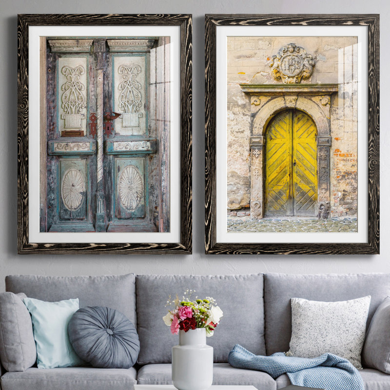 Porte baltique - ensemble de 2 reproductions d'art, H 37,5 po x l 55 po x P 1,5 po, H 31,5 po x l 47 po x P 1,5 po, Blanc