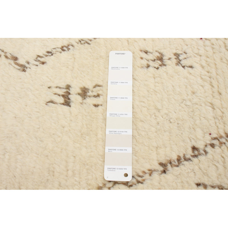 Tapis décoratif en laine noué à la main de conception unique 9 pi 1 po x 12 pi 7 po Audee noué à la main