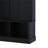 Entryway and Mudroom 55.1 Inch All-in-One Hall Tree Arched Farmhouse Style Matte Black Particle Board Coat Rack