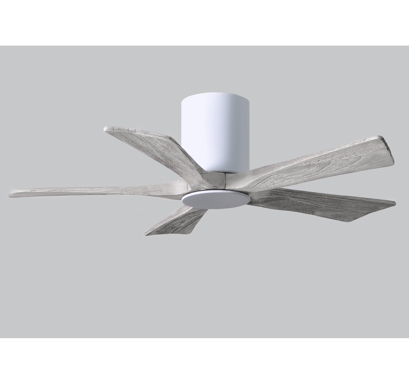 Irene Ceiling Fan with LED Light Kit, Gloss White, 42", Barn Wood Tone