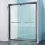 Porte de douche coulissante double l 60 po x H 75 po Porte de douche en verre trempé 5/16 po-121412606