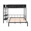 Metal Twin Over Full Bunk With Shelves & Grid Panel