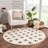 Adeewa Shaggy Performance Beige & Black Tasseled Area Rug-1208772332