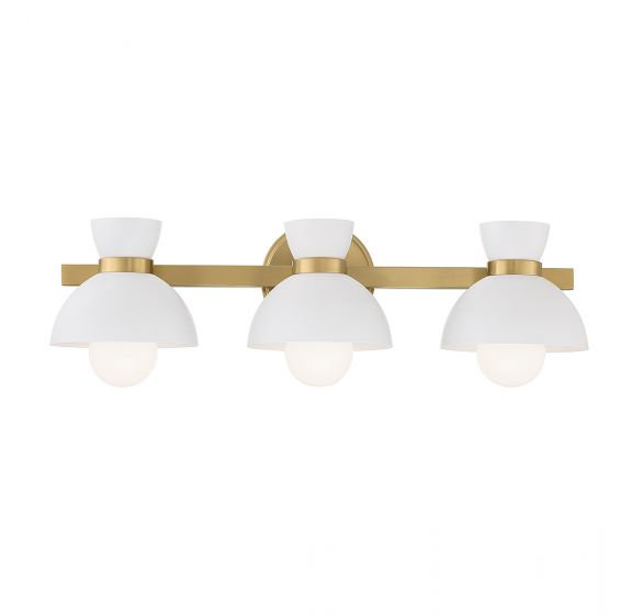 Zurie 3-Light Vanity Light, Natural Brass