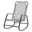 Chaise berçante en tissu d'acier durable, style moderne pour patio et porche