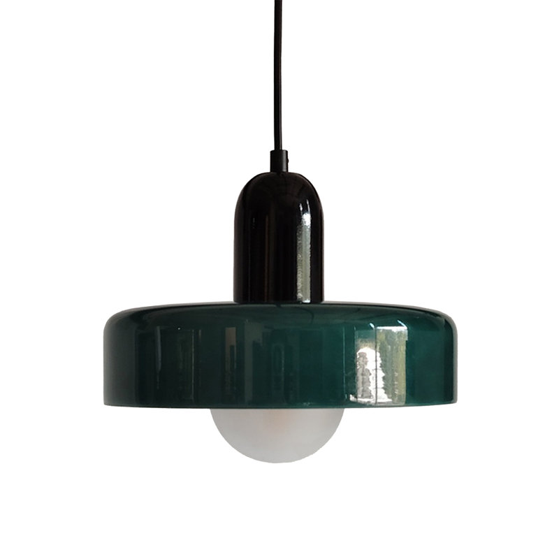 1 - Light Chrome Pendant, Black/Green