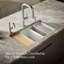 Riverby® 33" undermount double-bowl workstation kitchen sink-1731489185