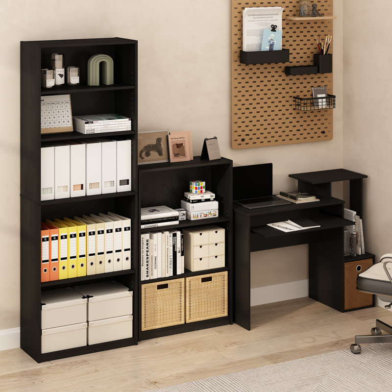 Lancaer Computer Desk, Black/Brown