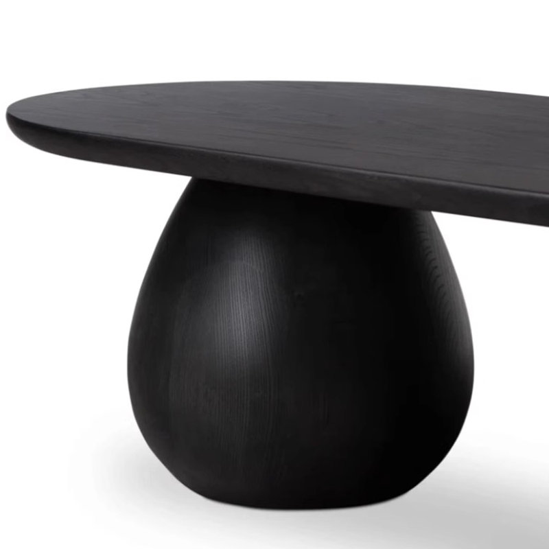 Table basse Minimalist, H 15,74 po x L 39,37 po x l 23,62 po, Noir