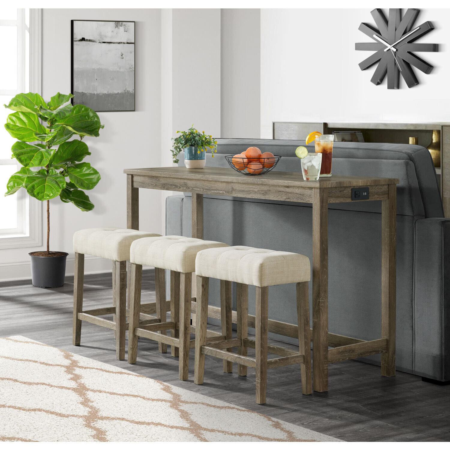 Gracie Oaks Cadott 4 - Piece Counter Height Dining Set | Wayfair