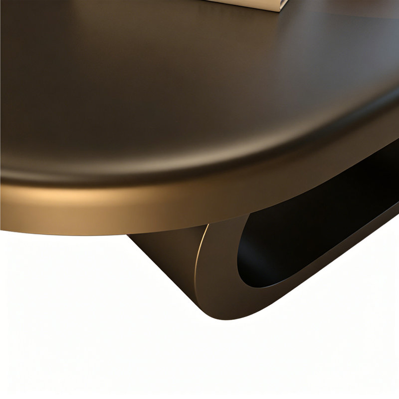 Table basse Minimalist Luxury Modern, H 17,71 po x L 39,37 po x l 21,65 po, Noir, Noir