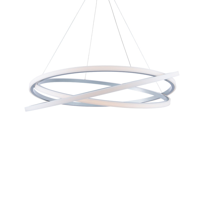 Veloce 1 - Light Unique Geometric Chandelier, Titanium, 11.5" H x 47.875" W x 47.125" D