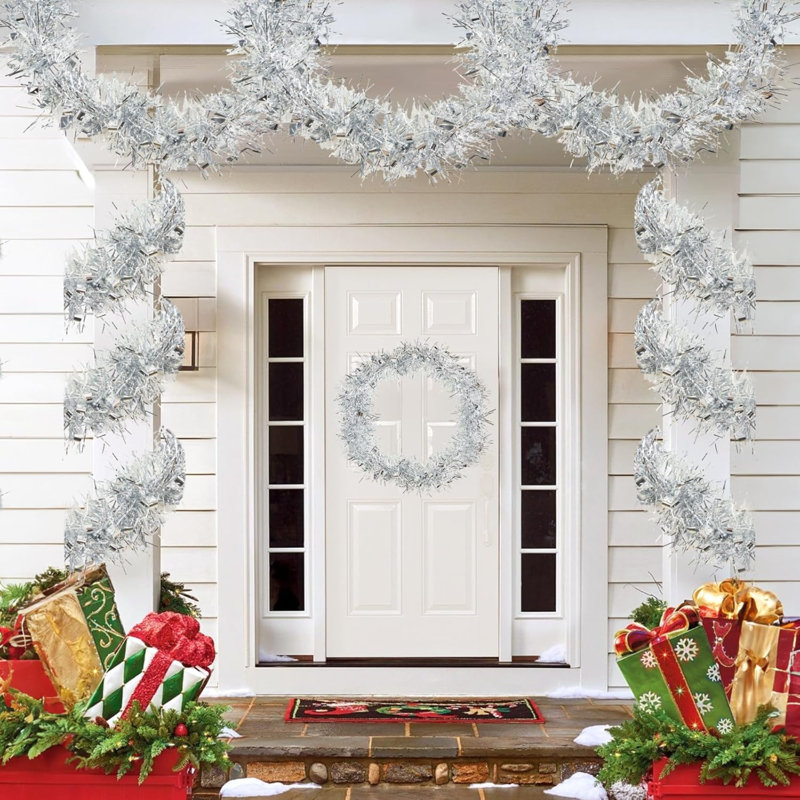Anistasia Faux Garland, Silver, 9.17cm H x 4.40cm L x 5.11cm D