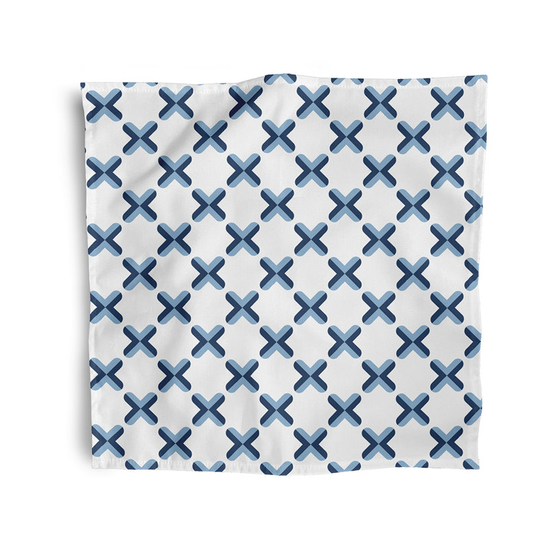 Lado Polyester Geometric Square Napkin, Blue