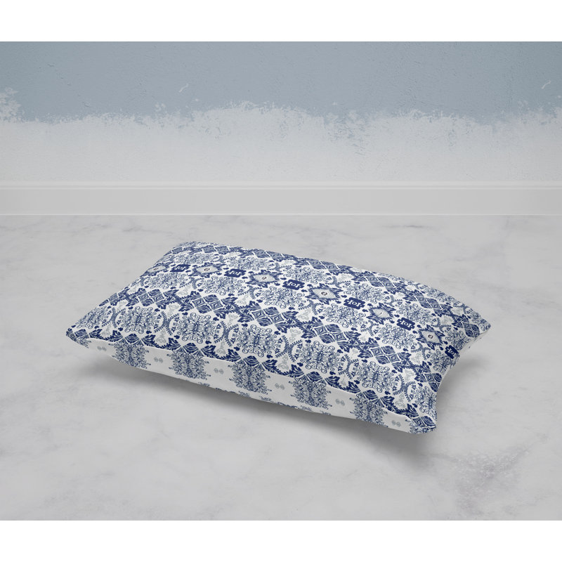 Coussin Taj Garden, Bleu / blanc