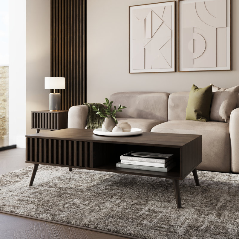 Gowans Coffee Table with Storage, Walnut
