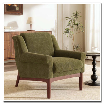 Chaise d'appoint moderne avec accoudoirs évasés