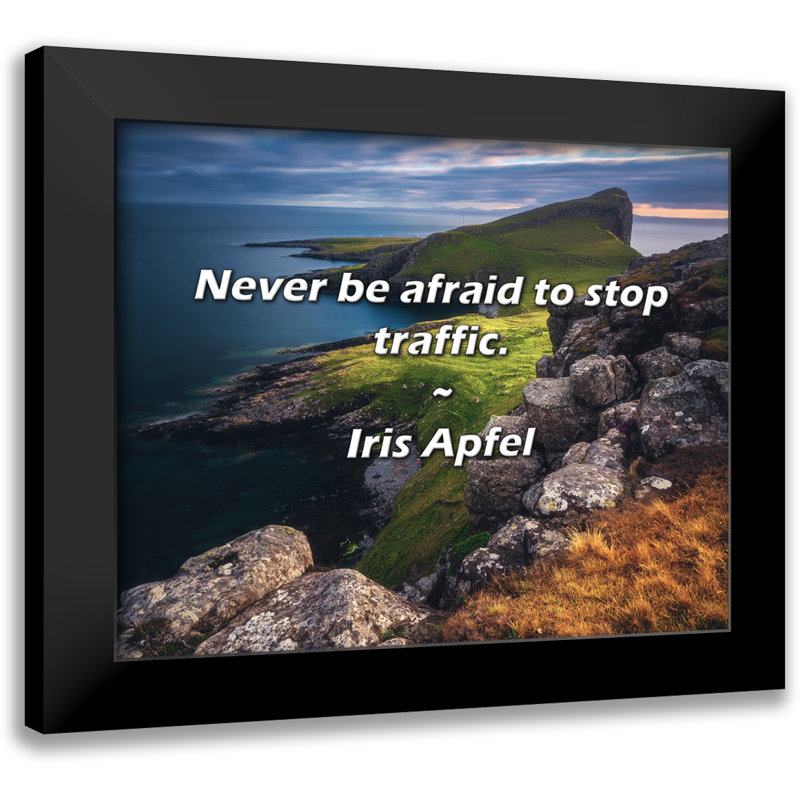 Iris Apfel Quote: Never be afraid to stop traffic.