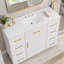 Meuble-lavabo Highworth avec 7 tiroirs, poignées et porte à fermeture en douceur-102832633